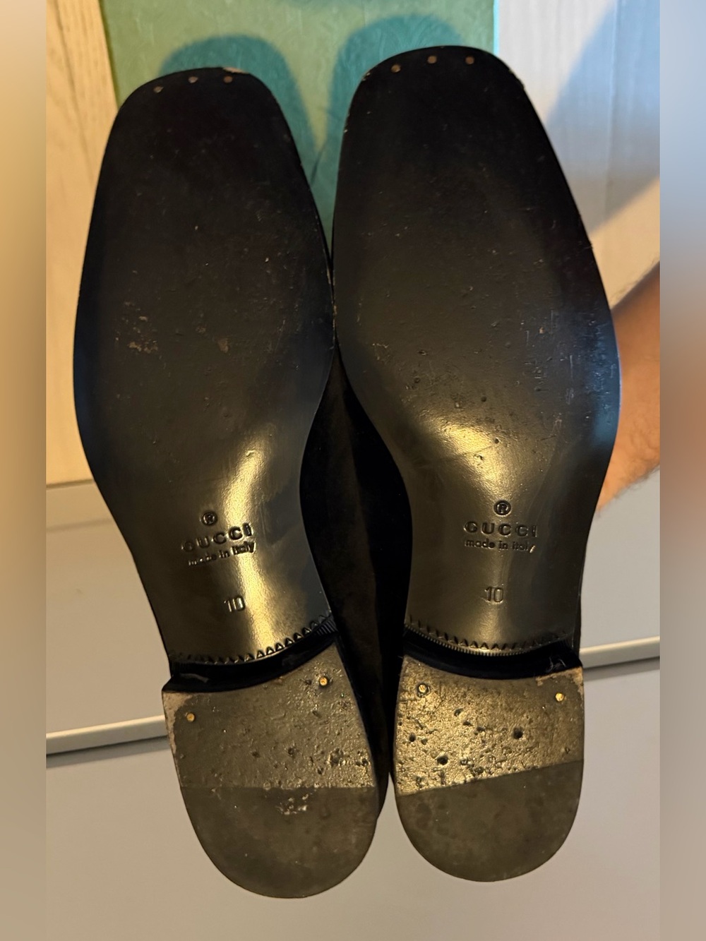 Gucci Gallipoli Horsebit Velvet Loafers 'Black' - Picture 8 of 8